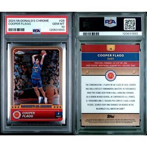 Cooper Flagg 2024 Topps Chrome McDonald's All American #28 PSA 10 GEM MINT